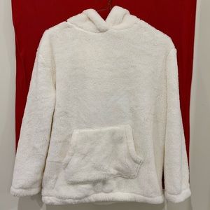 White Furry Hoodie